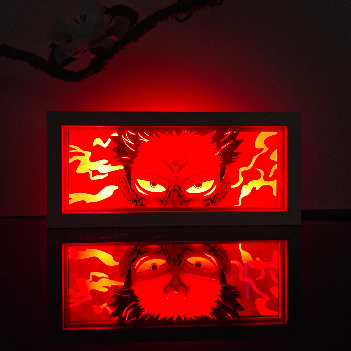 Luz Nocturna 3D Anime — Cuadro Calado en Papel Multicapa LED (7 Colores + Control Remoto)